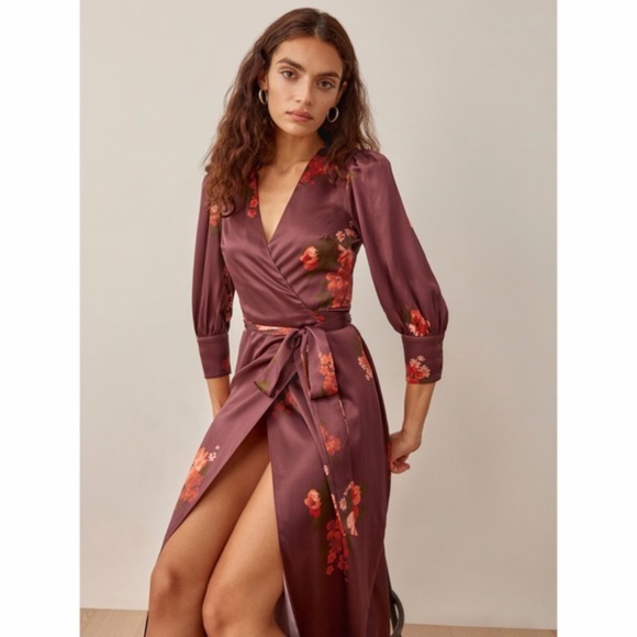 NEW Reformation Merrick Silk Dress Azusa Medium - Picture 17 of 17